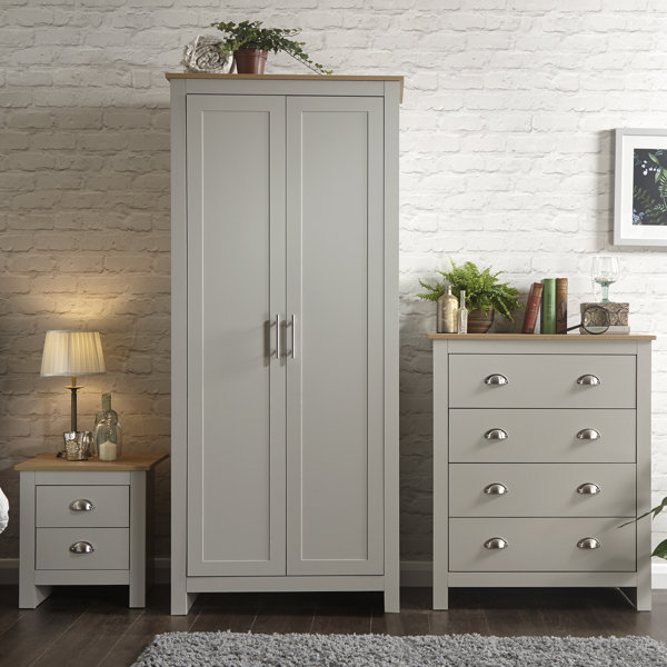 White bedroom furniture with deals wood top